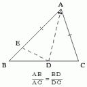 三角形の角の二等分線と辺比